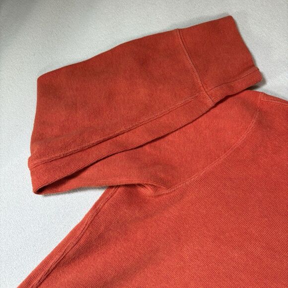 Polo Ralph Lauren Mens L Orange Cowl Neck Shawl Collar Sweater Sweatshirt Pony - Picture 5 of 9